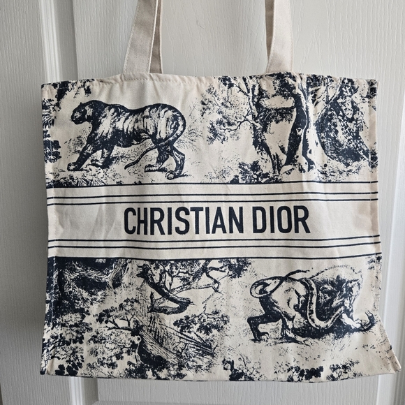 New Christian Dior VIP Straw tote bag - Picture 3 of 9